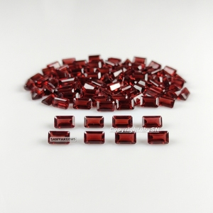Lot de pierres précieuses en grenat naturel du Mozambique, taille octogonale, de 3x5mm à 7x5mm, grenat rouge de qualité AAA, pierres émeraude facettées, vente en gros - Product Image 1