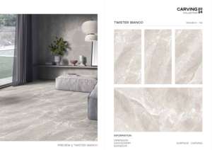 Carreaux de porcelaine émaillée polie de qualité supérieure avec surface sculptée, développés pour les applications murales et de revêtement de sol de grande envergure. - Product Image 3