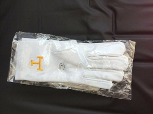 Guantes Masónicos Blancos de Algodón de la Logia de la Estrella del Este, Guantes Masónicos Personalizados de Algodón, Precio Económico, Precio al por Mayor, OEM - Product Image 5