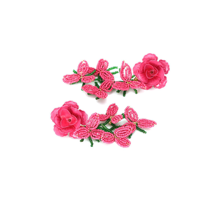 New Fashion <b>Hand</b>-woven Rice Beads Flower Tassel Baking <b>Paint</b> Beaded Flower Earrings Women - Product Image 5