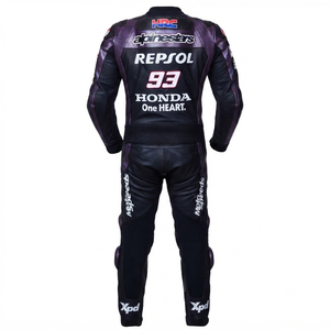 Traje de Carreras MotoCP de Marc Marquez, Traje de Cuero de Una Pieza Premium para Pista con Deslizadores, Mono/Traje OEM con Protección CE - Product Image 2