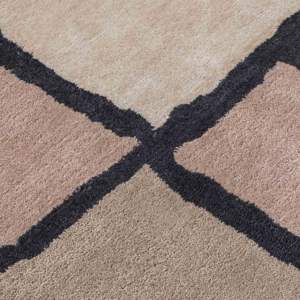 Alfombra de Oración Moderna de Lana Tejida a Mano, Diseño Original Color Óxido, Antideslizante, Lavable, con Patrón Geométrico, Apta para Mascotas, Acolchada - Product Image 2