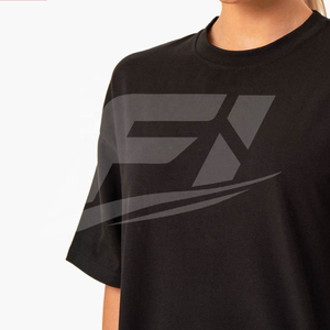 T-shirt en coton pour femme, manches courtes, col rond, décontracté, doux, respirant, uni, personnalisable avec logo, vente en gros, t-shirt pour femme - Product Image 4