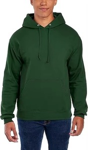 Sweat-shirt à capuche noir pour homme, coupe classique, couleur unie, 100% coton tricoté, vêtement décontracté pour l'automne - Product Image 4