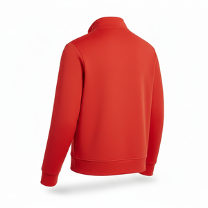 Men's Stylish Regular Sleeve Winter Half <b>Zip</b> Fleece Sweatshirt Solid Polyester Cotton Stand Collar Custom Logo Sweatshirt - Product Image 4