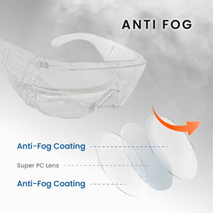 EN166F Certified frameless scratch resistance safety eyewear for medical facilities use - Product Image 2