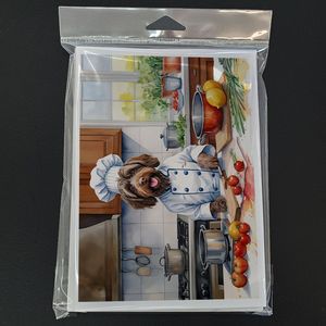Wirehaired Pointing Griffon Chef Whimsical A7 Tarjetas de felicitación Pack 8 Tarjetas de nota en blanco con sobres Tamaño 5x7 - Product Image 3