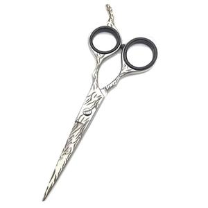 Ciseaux de coiffure professionnels MORJE en acier inoxydable 440C, pointe aiguisée, pour droitiers, manche moyen, poignée en caoutchouc - Product Image 1