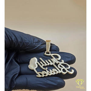 Custom Name Pendant Iced Out Lab Grown Diamond Hip Hop Necklace Heart <b>Balloon</b> Luxury Jewelry Gift - Product Image 4
