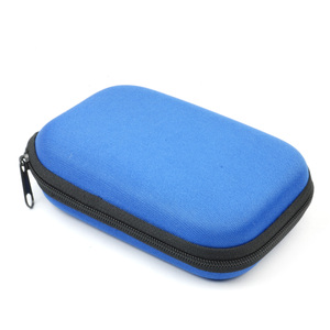 Étui à lunettes bleu semi-rigide, forme rectangulaire, couleur unie, protection pour le rangement des lunettes, étui en EVA - Product Image 2