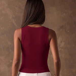 Débardeur court à double bretelle pour femme, sans manches, en tissu extensible doux et respirant, idéal pour la gym, le yoga et le quotidien - Product Image 6