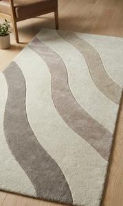 Alfombra Moderna de Lana Anudada a Mano, Diseño Abstracto Neutro, Antideslizante, Suave y Contemporánea para Sala de Estar o Dormitorio - Product Image 2