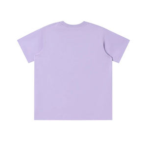Camiseta de Manga Corta para Niñas, Oversize, 240GSM, Algodón Peinado, Hilo Doble Grueso, Cuello Redondo, Color Sólido, Hombros Caídos - Product Image 4