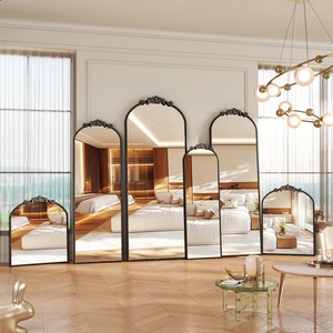Traditional <b>Arched</b> Metal <b>Frame</b> Wall Mirror Decorative Home Accent Glass Mirror for Interior Design At Cheap Price - Product Image 3