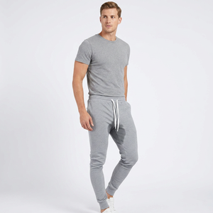 Pantalones Deportivos de Lona Transpirable para Hombre, Corte Ajustado, Color Gris, Cintura Media con Cordón, Estilo Casual, Tejido de Algodón, para Otoño - Product Image 5