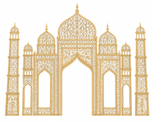 Paneles Decorativos Cortados con Láser Inspirados en el Taj Mahal para Entrada de Boda, Paneles Decorativos Cortados con Láser para Escenario de Recepción y Eventos en el Reino Unido - Product Image 2