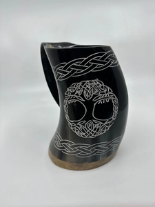 Jarra Vikinga de Cuerno de Búfalo y Buey Hecha a Mano de Alta Calidad con Borde de Latón - FAIZA CRAFT Precio Bajo - Product Image 1