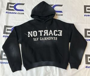 Sudadera con capucha de algodón polar para hombre, estilo streetwear, con apliques, efecto desgastado por el sol, bordado, para invierno, venta al por mayor - Product Image 1