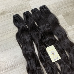 Vente chaude Naturel Noir Brut Ondulé Curl Genius Trame Bundle De Cheveux Doux Vietnamien Extensions De Cheveux Humains - Product Image 6