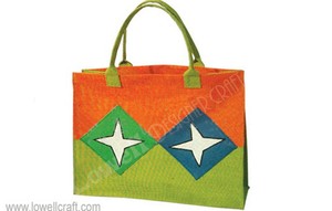 Latest Lowell Designer <b>Craft</b> Medium Jute Tote <b>Bag</b> Eco-friendly Reusable logo Custom Geometric Pattern Rope Handle Shopping <b>Bag</b> - Product Image 3