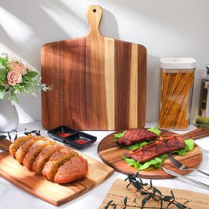 Ensemble de 3 planches à découper en bois de chêne massif, design moderne, durable, écologique, imperméable, meubles de cuisine - Product Image 3