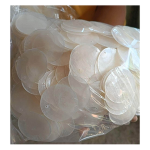 จี้เปลือกหอยเป๋าฮื้อทำมือทรงกลมสีขาวเหลือบรุ้ง สำหรับตกแต่งบ้าน ของขวัญงานฝีมือสไตล์เรียบง่าย - Product Image 3