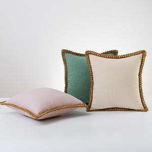 ปลอกหมอนอิงปอกระเจาธรรมชาติ ทำมือ เป็นมิตรกับสิ่งแวดล้อม ปลอกหมอนตกแต่งสำหรับโซฟา ห้องนั่งเล่น ของตกแต่งบ้าน ขายส่ง - Product Image 1