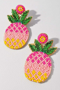 Boucles d'oreilles brodées de perles en forme de cactus et perles 100% verre pour femmes, à porter lors des festivals et des événements - Product Image 4