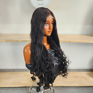 5x5 Transparent for <b>Lace</b> Closure Wig Raw Human Hair Bouncy Curly Natural Color Natural Hairline 250 Density Soft Full - Product Image 3