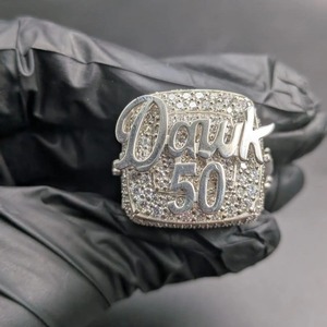 Custom Name Number Iced Out Moissanite Drunk 50 Bling Hip Hop <b>Ring</b> 925 Sterling Silver Rapper Style Fashion Jewelry <b>for</b> <b>Men</b> - Product Image 2