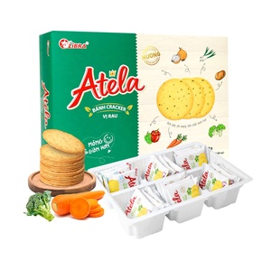 Halal ISO atela แครกเกอร์กรอบผักรสเค็ม342กรัมกล่องบรรจุถุงหอมผลิตภัณฑ์ FMCG ราคาดี - Product Image 3