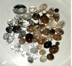 Cabochons ovales polis de haute qualité en aquamarine mélangée, blancs, naturels, en vrac, personnalisables pour la fabrication de bijoux artisanaux BAITHU GEMS Gemstone - Product Image 5