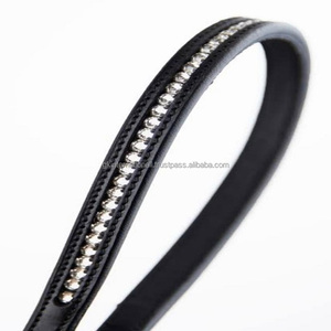 สายหนังแต่งคิ้วม้าที่มีคุณภาพที่ดีที่สุดสายหนังขี่ม้าที่มีแถบคิ้วสีทองคริสตัล Bling Brow Band - Product Image 6