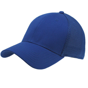 <b>Navy</b> Blue Mesh Trucker Cap 6-Panel Adjustable Unisex Casual <b>Hat</b> Spring Summer Breathable Solid Color Baseball Cap - Product Image 2