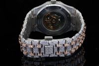 Herrenuhr aus Edelstahl, Tonneau-Form, Automatik, mechanisch, luxuriös, modisch