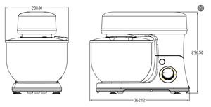 YIDA MHMF Pétrin à pâte rétro, mélangeur sur socle, pétrin rotatif pour four, machine à roti, pétrin Baker Plus - Product Image 4