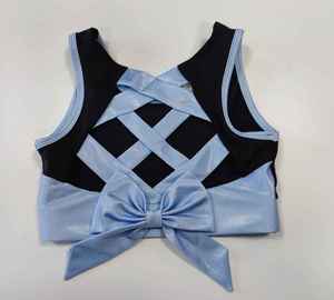 ชุดเชียร์ลีดเดอร์เด็ก Solid Traders 2026 ประดับเพชรเทียม สำหรับการแสดงและการฝึกซ้อม เสื้อกล้าม กระโปรง โพลีเอสเตอร์ 100% - Product Image 6