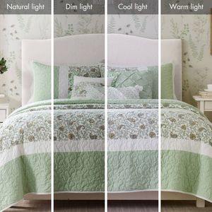 Set Copripiumino in Cotone Percalle 6 Pezzi Full/Queen con Cuscini Decorativi - Product Image 2