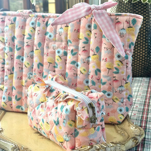 Beautiful Multifunction Quilting Tote <b>Bag</b> <b>Large</b> Capacity Cotton Tote <b>Bag</b> with Customized Logo for Women and Summer Travel - Product Image 4