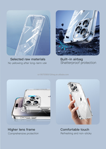 Coque de téléphone TOTU Crystal Clear TPU + PC avec revêtement anti-jaunissement et protection antichoc pour la série 15 - Product Image 4
