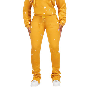 กางเกงวอร์มขายส่งสำหรับผู้หญิง กางเกงจ็อกเกอร์ผ้าฝ้ายรัดเชือกเอว ทรงเข้ารูป กางเกงแทร็คแพนท์ สตรีทแวร์แบบสั่งทำ กางเกงจ็อกเกอร์สำหรับสาวๆ - Product Image 2