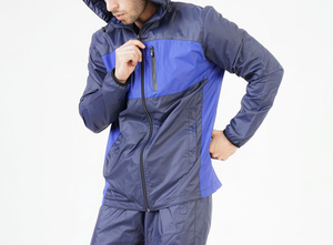 Custom Adjustable Design Nylon Tracksuit Men Windbreaker Jacket and Nylon Track Pants Set Jogging Stripes Windbreaker Tracksuit - Product Image 3