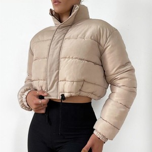 Nueva Chaqueta Acolchada Corta de Invierno 2026 Personalizada de Alta Calidad en Poliéster/Nailon para Mujer con Logotipo Bordado, Impermeable y Reversible - Product Image 3