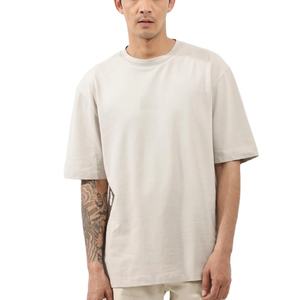 Haute qualité Spandex/coton surdimensionné respirant T-shirt lourd imprimé personnalisé 220 GSM plaine blanc T-shirt pour hommes de BD - Product Image 6