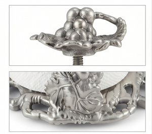 Grapes Design Silver Finished Towel Stand Elegant <b>Bathroom</b> <b>Accessory</b> Perfect For Home Use Kitchen Use And Hotel Use - Product Image 2