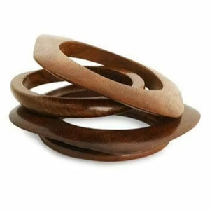 Brazalete de Madera de Diseño Personalizado, Pulsera de Madera Hecha a Mano con Flores, Brazalete de Madera - Product Image 1