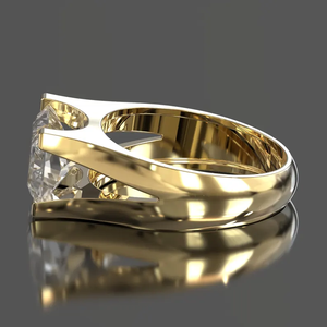 Bague de fiançailles de luxe en diamant de laboratoire taille radiant 2,50 carats, certifiée IGI, or massif 14K/10K/18K, argent 925, VS1-E VVS, unisexe - Product Image 5