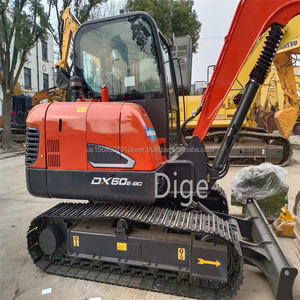 Excavadora de ruedas Doosan DX60 usada, Mini 6 toneladas, horas de trabajo bajas, buen estado, motor de núcleo multifuncional de Corea, similar a DH60 - Product Image 6