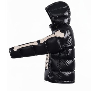 Blouson matelassé à capuche personnalisé pour homme – Manteau d'hiver streetwear avec fermeture éclair frontale, isolé, respirant et en polaire de qualité supérieure - Product Image 4