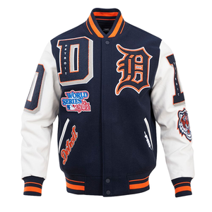 Custom Winter Oversized Patchwork Varsity <b>Jacket</b> <b>Men</b> Cotton <b>Baseball</b> Bomber Private Label Streetwear Clothing Manufacturer - Product Image 1
